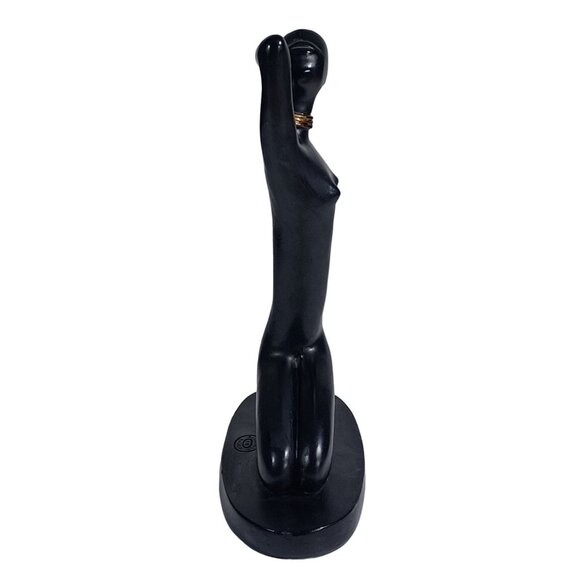 Rare Alexander Backer Chalkware Nude Black Masai Woman Art Deco Figurine MCM - Picture 5 of 8